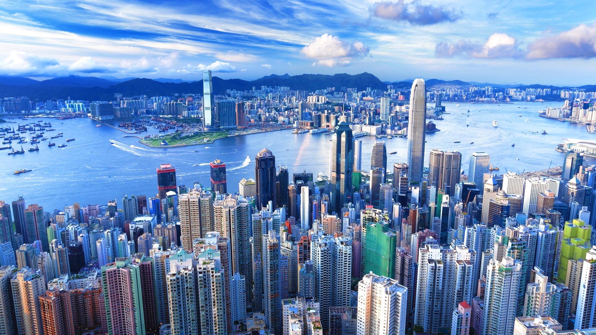 Hong Kong skyline and Victoria Harbour